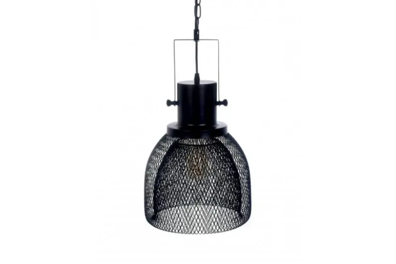 Lampada a sospensione in stile industriale vintage gabbia FRATTON Nero