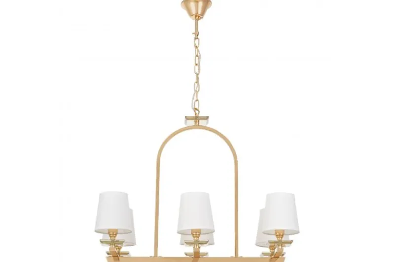 LAMPADA A SOSPENSIONE LIMERA BIANCA E ORO W6