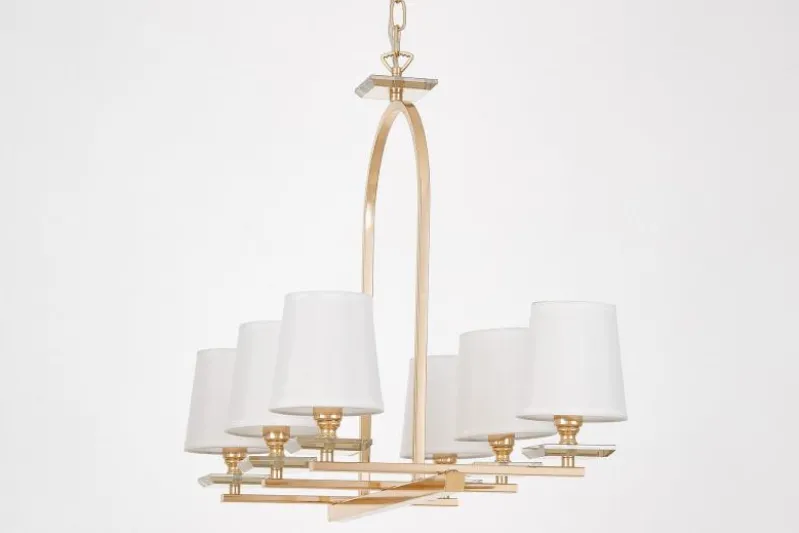 LAMPADA A SOSPENSIONE LIMERA BIANCA E ORO W6