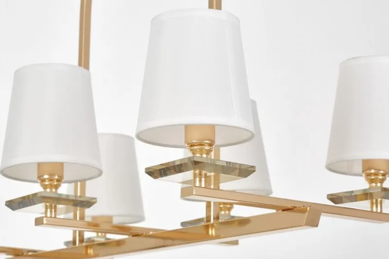 LAMPADA A SOSPENSIONE LIMERA BIANCA E ORO W6