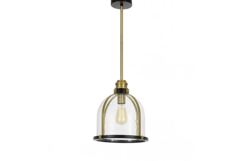 LAMPADA A SOSPENSIONE LOFT NERA E OTTONE BRANSON