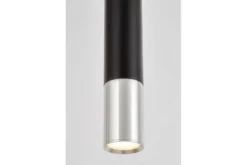 LAMPADA A SOSPENSIONE MODERNA A TUBO NERO E CROMO LINEO W1