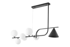 LAMPADA A SOSPENSIONE MODERNA BIANCO E NERO AMADEO W7