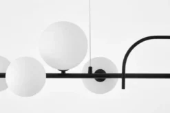 LAMPADA A SOSPENSIONE MODERNA BIANCO E NERO AMADEO W7
