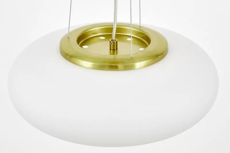 LAMPADA A SOSPENSIONE MODERNA BIANCO E ORO BIANTE D38