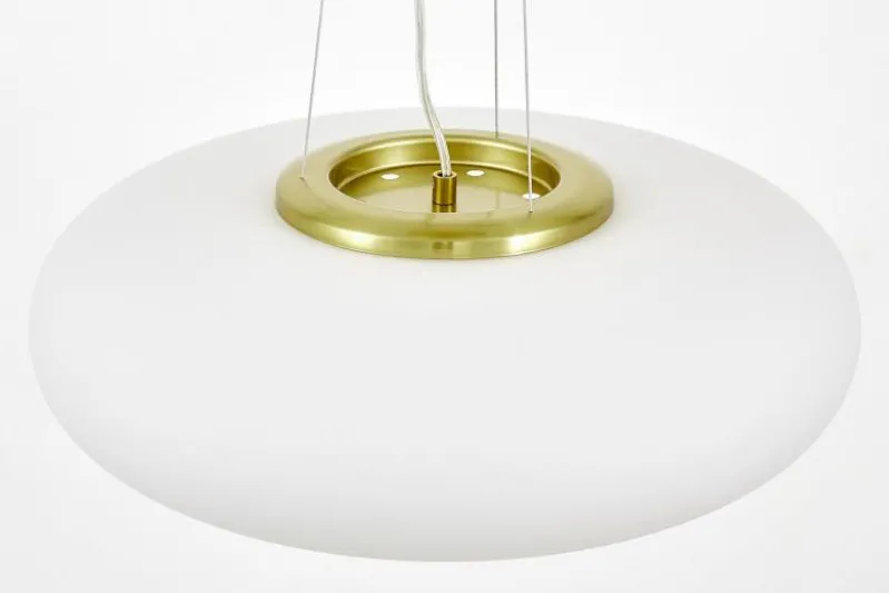 LAMPADA A SOSPENSIONE MODERNA BIANCO E ORO BIANTE D48
