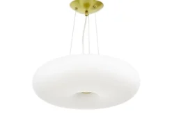 LAMPADA A SOSPENSIONE MODERNA BIANCO E ORO BIANTE D48