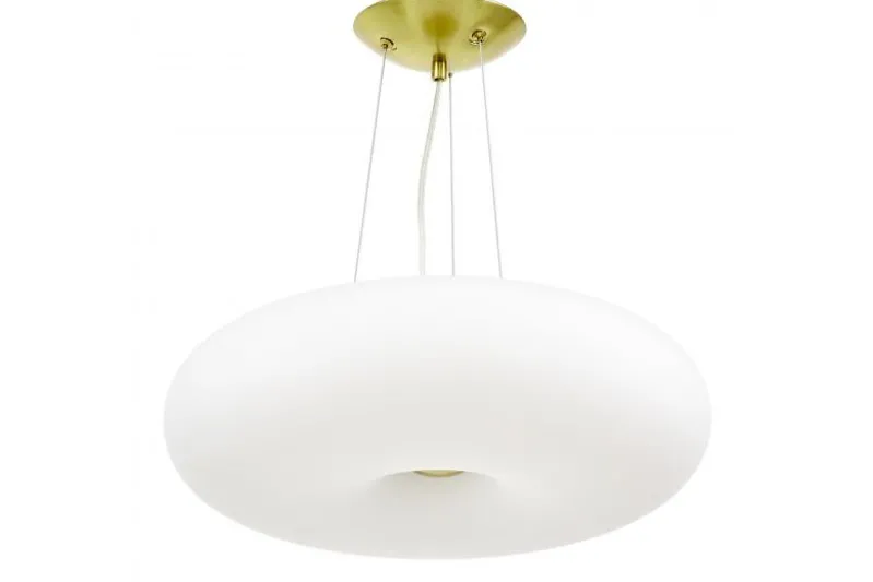 LAMPADA A SOSPENSIONE MODERNA BIANCO E ORO BIANTE D48