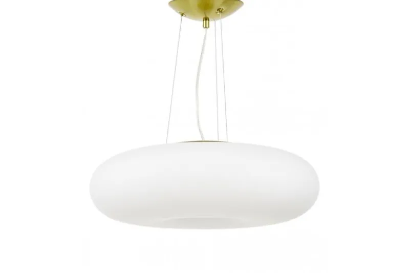LAMPADA A SOSPENSIONE MODERNA BIANCO E ORO BIANTE D48