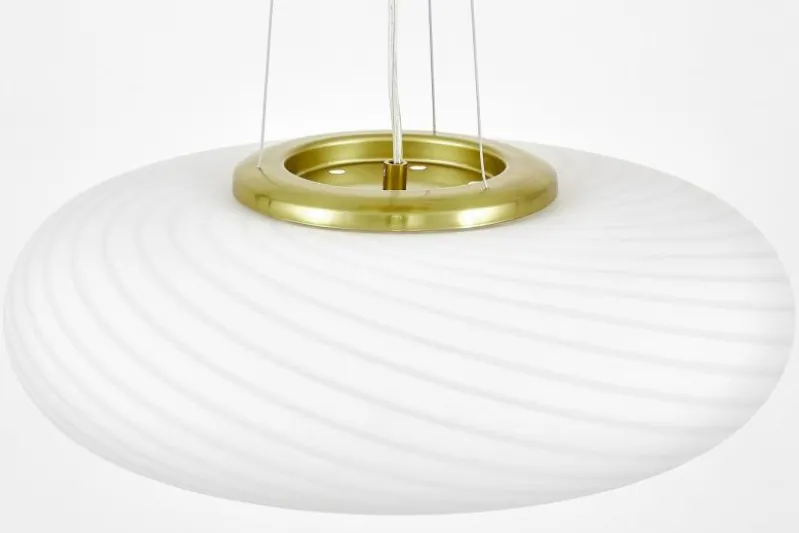 LAMPADA A SOSPENSIONE MODERNA BIANCO E ORO MONARTE D48