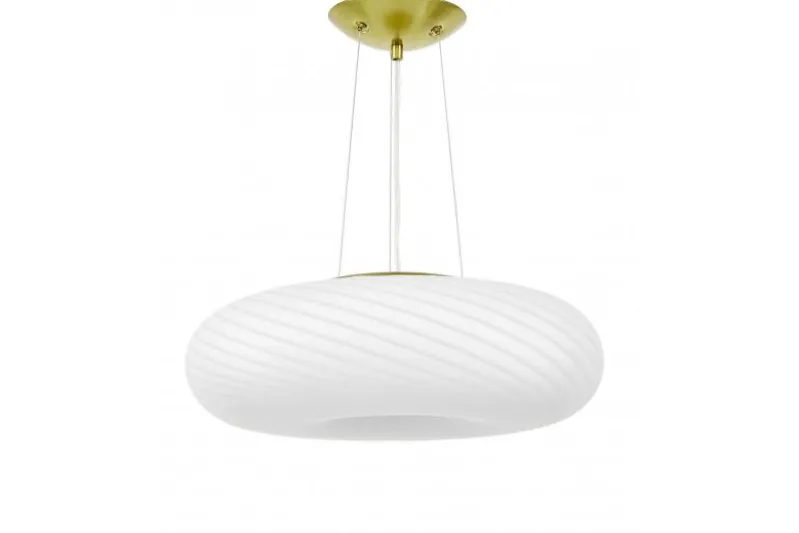 LAMPADA A SOSPENSIONE MODERNA BIANCO E ORO MONARTE D48