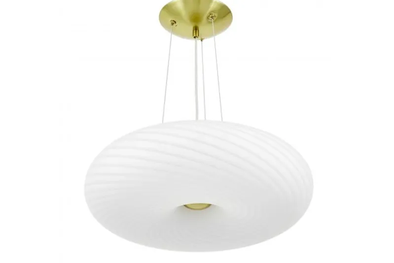 LAMPADA A SOSPENSIONE MODERNA BIANCO E ORO MONARTE D48