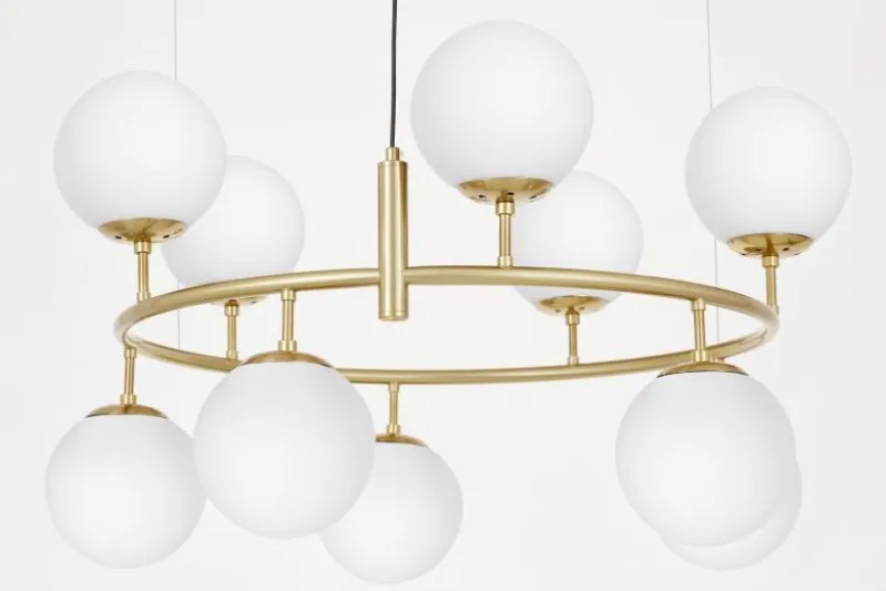 LAMPADA A SOSPENSIONE MODERNA BIANCO E OTTONE CEREDO NEO W10