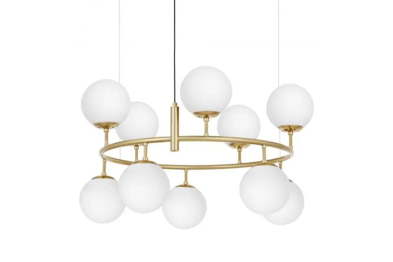 LAMPADA A SOSPENSIONE MODERNA BIANCO E OTTONE CEREDO NEO W10
