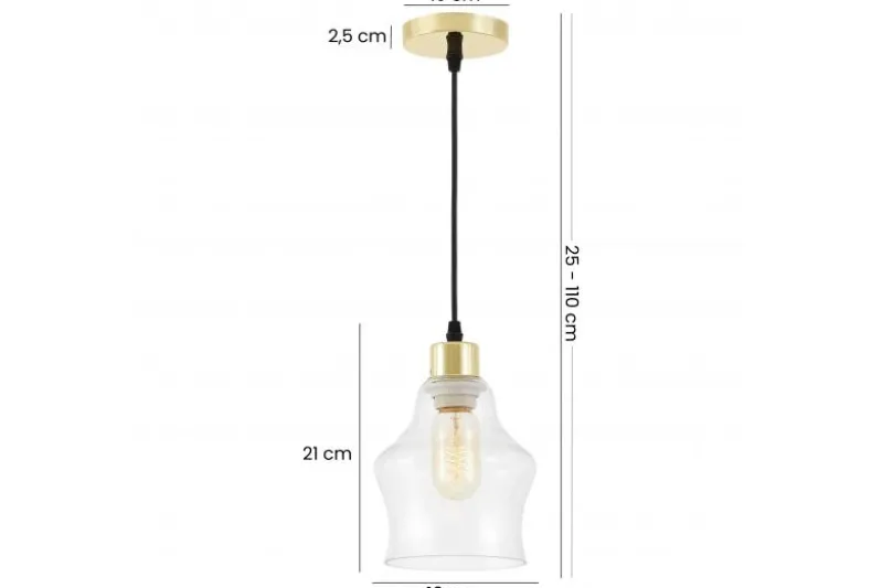LAMPADA A SOSPENSIONE MODERNA CLASSICA MORO ORO 1B
