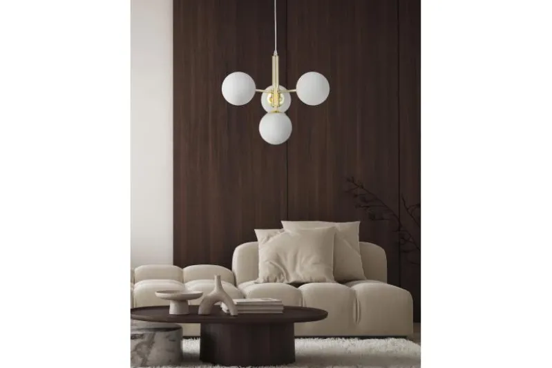 LAMPADA A SOSPENSIONE MODERNA CLASSICA ORO LEDO W4