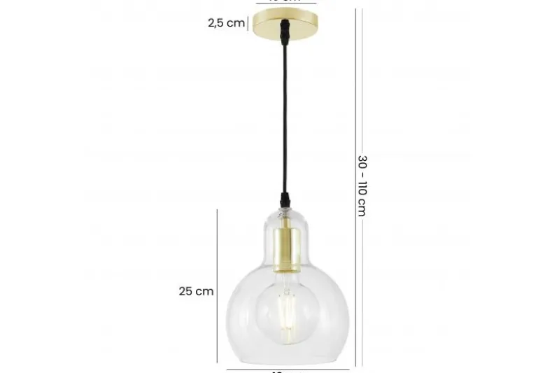 LAMPADA A SOSPENSIONE MODERNA CLASSICA ORO MORO 1A