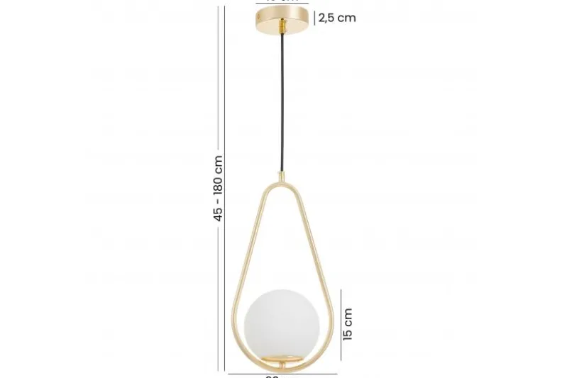 LAMPADA A SOSPENSIONE MODERNA CLASSIC GOLD VERO 1C