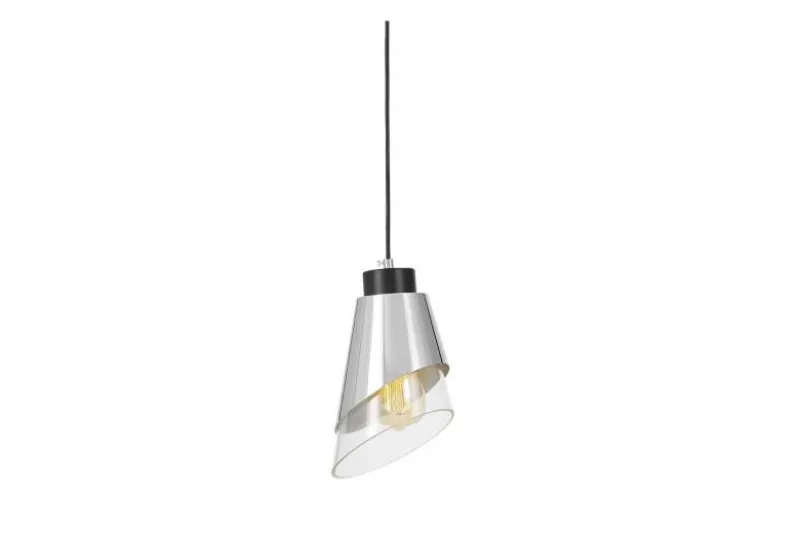 Lampada a sospensione moderna cono cromato FABRO W1