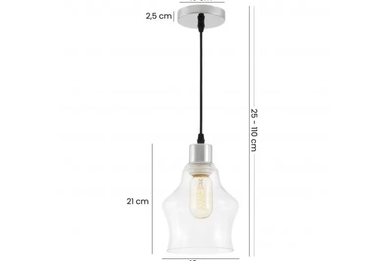 LAMPADA A SOSPENSIONE MODERNA CROMO MORO 1B