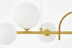 LAMPADA A SOSPENSIONE MODERNA IN OTTONE E BIANCO AMADEO W7
