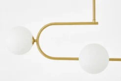 LAMPADA A SOSPENSIONE MODERNA IN OTTONE E BIANCO GROSEO W6