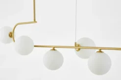 LAMPADA A SOSPENSIONE MODERNA IN OTTONE E BIANCO GROSEO W6