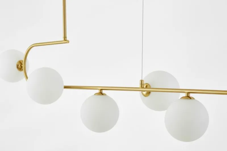 LAMPADA A SOSPENSIONE MODERNA IN OTTONE E BIANCO GROSEO W6