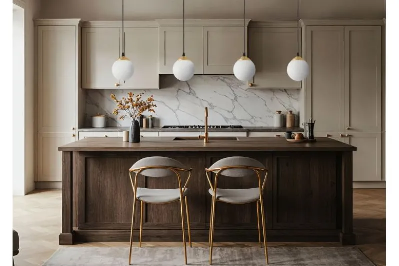 LAMPADA A SOSPENSIONE MODERNA IN OTTONE FINO W1