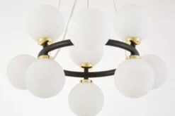 LAMPADA A SOSPENSIONE MODERNA MARSIADA W9 NERA E ORO