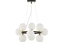 LAMPADA A SOSPENSIONE MODERNA MARSIADA W9 NERA E ORO