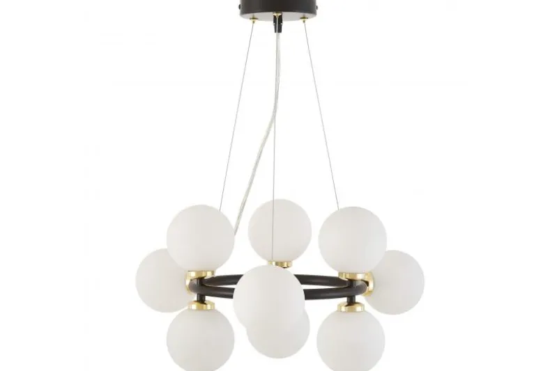 LAMPADA A SOSPENSIONE MODERNA MARSIADA W9 NERA E ORO