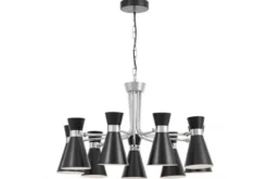 LAMPADA A SOSPENSIONE MODERNA NERA E CROMO SENA W9