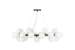 LAMPADA A SOSPENSIONE MODERNA NERA E OTTONE MARSIADA W40