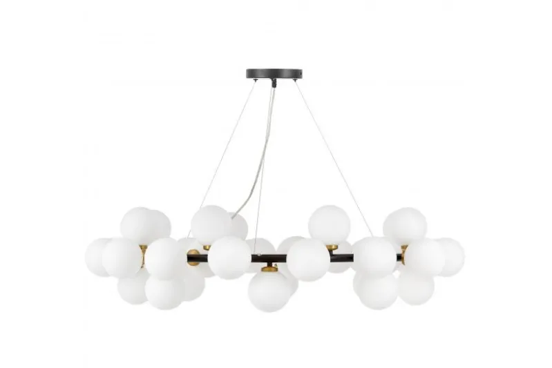 LAMPADA A SOSPENSIONE MODERNA NERA E OTTONE MARSIADA W40