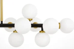 LAMPADA A SOSPENSIONE MODERNA NERA E OTTONE PETRICA W16
