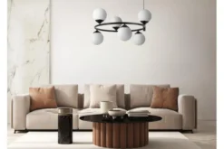 LAMPADA A SOSPENSIONE MODERNA NERA FINO RING W6