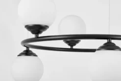 LAMPADA A SOSPENSIONE MODERNA NERA FINO RING W6