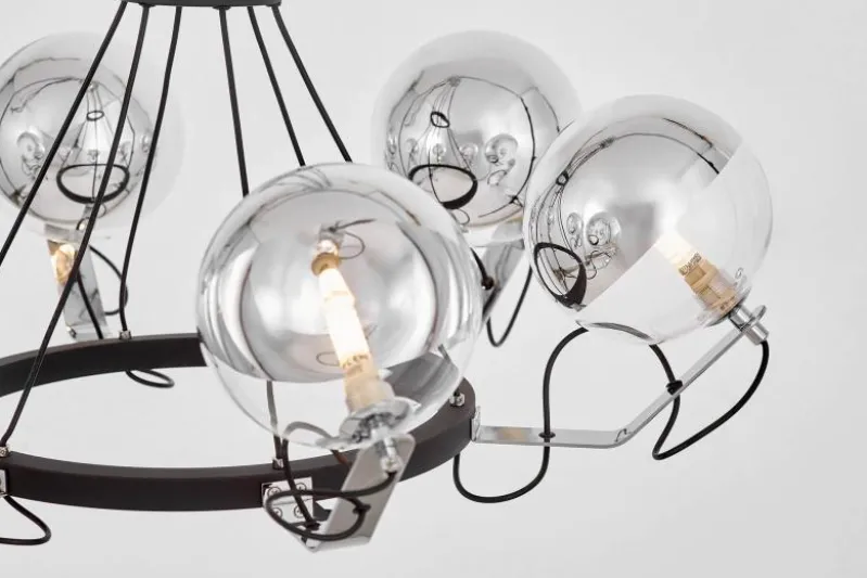 LAMPADA A SOSPENSIONE MODERNA NERA MARSEO W6