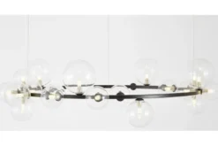 LAMPADA A SOSPENSIONE MODERNA NERA MERIDO W24