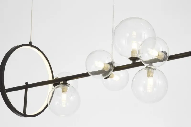 LAMPADA A SOSPENSIONE MODERNA NERA MERIDO W9