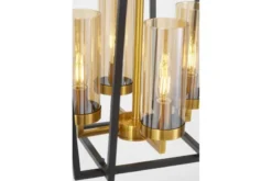 LAMPADA A SOSPENSIONE MODERNA NERO E ORO ARES W4