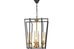 LAMPADA A SOSPENSIONE MODERNA NERO E ORO ARES W4