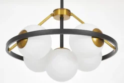 LAMPADA A SOSPENSIONE MODERNA NERO E ORO DONZANO W5