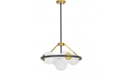 LAMPADA A SOSPENSIONE MODERNA NERO E ORO DONZANO W5