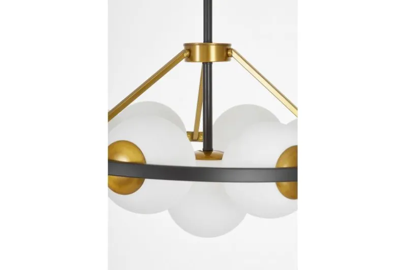LAMPADA A SOSPENSIONE MODERNA NERO E ORO DONZANO W7