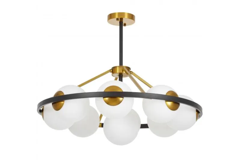 LAMPADA A SOSPENSIONE MODERNA NERO E ORO DONZANO W9