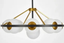 LAMPADA A SOSPENSIONE MODERNA NERO E ORO DONZANO W9
