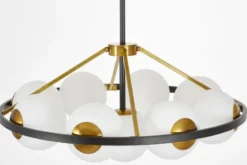 LAMPADA A SOSPENSIONE MODERNA NERO E ORO DONZANO W9