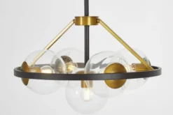 LAMPADA A SOSPENSIONE MODERNA NERO E ORO DONZANO W5 PRO